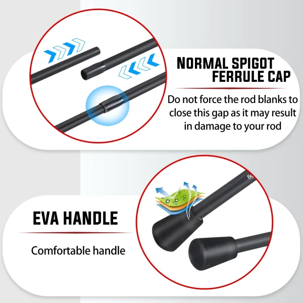 sougayilang casting spinning fishing rod 2.1m ultralight carbon fiber rod pole 4 section with eva handle 0.8 5g lure weight