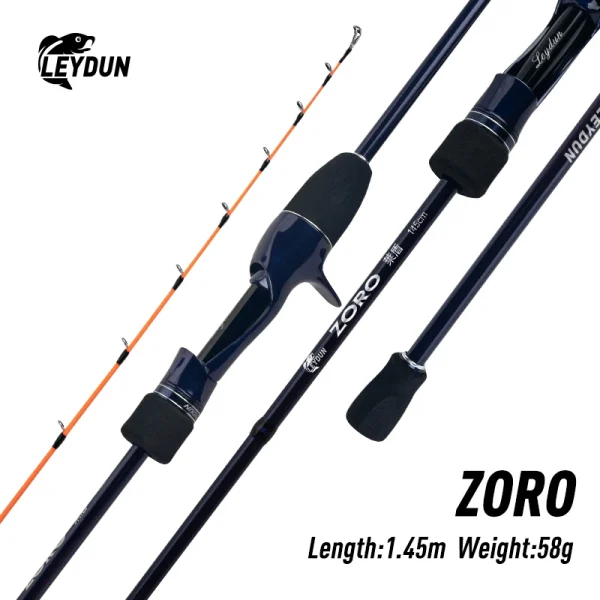leydun zoro super light fishing rods 145cm 58g tianium tip cuttlefish fishing casting rod squid boat fishing