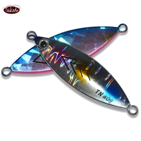 takedo tn03 20g 30g 40g saltwater lead vertical metal fishing jig artificial bait 3d eyes offshore deep sea fishing jigging lure