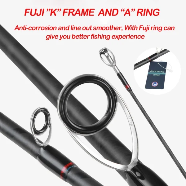 egi rod squid lure rod 2.58m spinning rod 862m 862ml squid egging fishing rod fuji rings 40t carbon rod