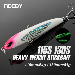 noeby stickbait heavy sinking pencil 115mm 64g 130mm 81g fishing lure artificial hard baits for sea bass tuna fishing lures