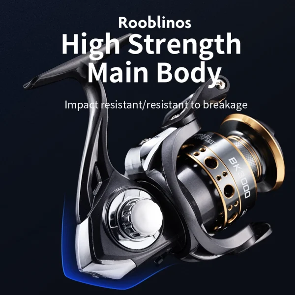 rooblinos bk spinning fishing reels for saltwater freshwater metal spool left/right interchangeable trout carp fishing tackle