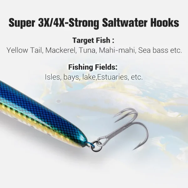 noeby stickbait heavy sinking pencil 115mm 64g 130mm 81g fishing lure artificial hard baits for sea bass tuna fishing lures
