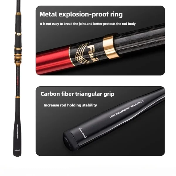 anmanda kawasima x1 rock fishing rod dongli t1100g carbon cloth fuji im titanium alloy guide ring carbon triangle grip 5m