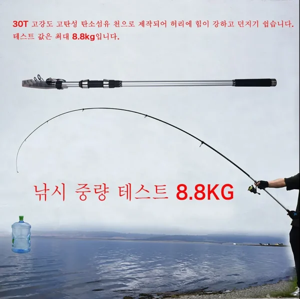 biutifu telescopic surf fishing rods 3.9/4.2/4.5/5.0/5.3m 30t carbon travel spinning power 60 200g throw surfcasting shore pole