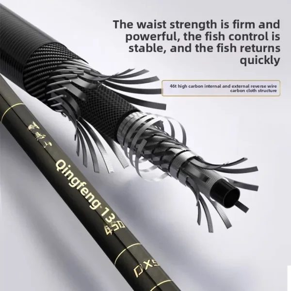 ‌ultra light thin hardness fishing rod 28/19 tonality carbon fiber hand pole portable stream platform fishing rod carp angli