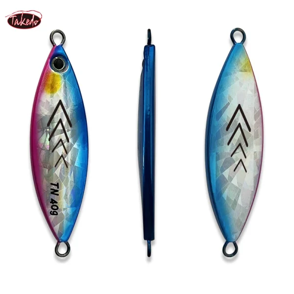 takedo tn03 20g 30g 40g saltwater lead vertical metal fishing jig artificial bait 3d eyes offshore deep sea fishing jigging lure
