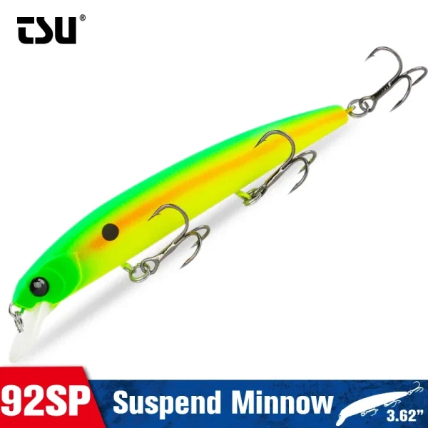 92mm 9g dw78 92sp suspend wobblers pike floating minnow lures longcasting fishing hard plastic artificial bait tackle