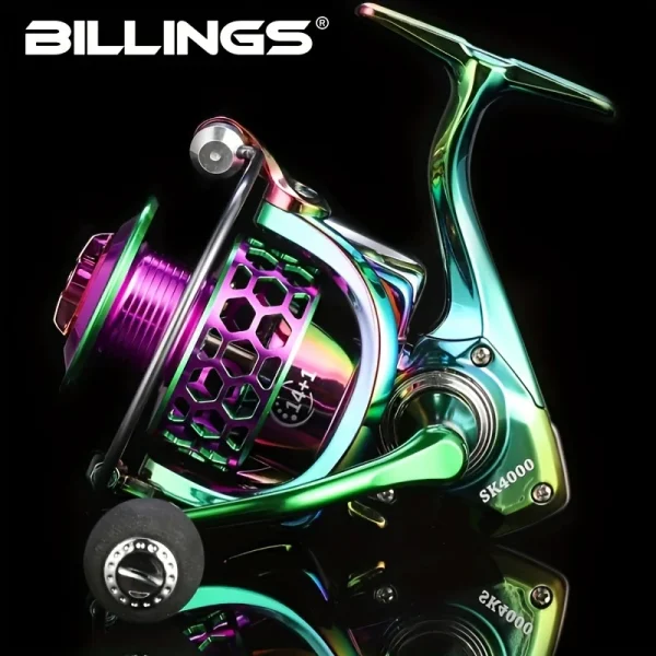 billings sk 1000 6000 series, 5.0:1/4.7:1 gear ratio, 22lb max drag, cnc metal rocker,spinning fishing reel,for freshwater saltw