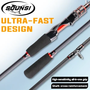 sounsi m power spinning/casting hard frp soft hand fishing rod 1.8/1.98m outdoor accessories for stream freshwater