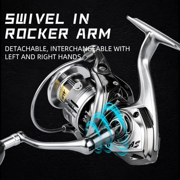 bearking brand new arrival saltwater fishing reel spinning 1000 6000 9+1bb 5.2:1 max drag 10 20kg water proof reels