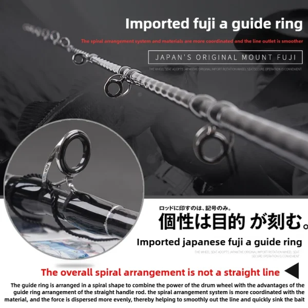 madmouse boat fishing rod 1.9m sea fishing rod carbon light and hard slow jigging fishing rod fuji guide ring fuji reel seat