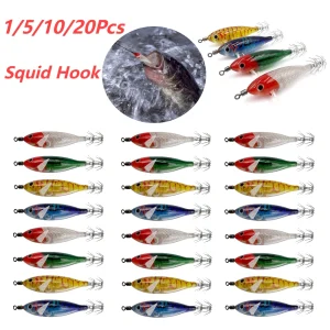 5.7g/8cm cuttlefish attracting lure double hook lifelike squid hook fishing tackles luminous squid jig hooks fishing accessories