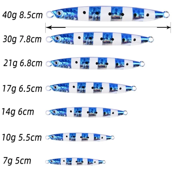 jig shore jigging spoon casting drag 7g 10g 14g 17g 21g 30g 40g seabass lure artificial bait fishing gear