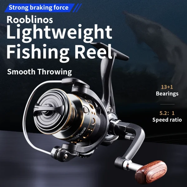 rooblinos bk spinning fishing reels for saltwater freshwater metal spool left/right interchangeable trout carp fishing tackle