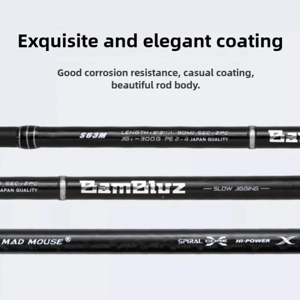 madmouse lure rod 1.9m carbon light and hard slow jigging rod fuji guide ring fuji reel seat fishing rod of sea fishing boat