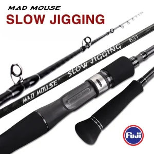 madmouse boat fishing rod 1.9m sea fishing rod carbon light and hard slow jigging fishing rod fuji guide ring fuji reel seat