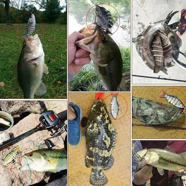 automatic swimming fishing lure electric robotic bait 4 segment wobbler outdoor hard swimbait usb rechargeable pesca 9cm/13cm
