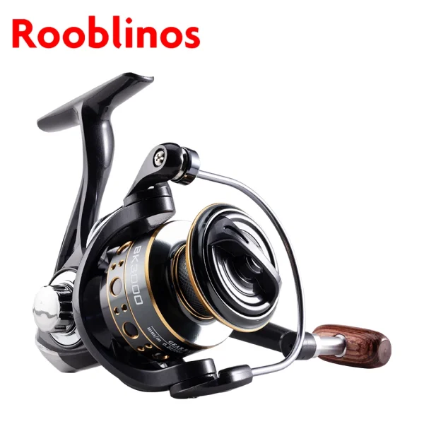 rooblinos bk spinning fishing reels for saltwater freshwater metal spool left/right interchangeable trout carp fishing tackle