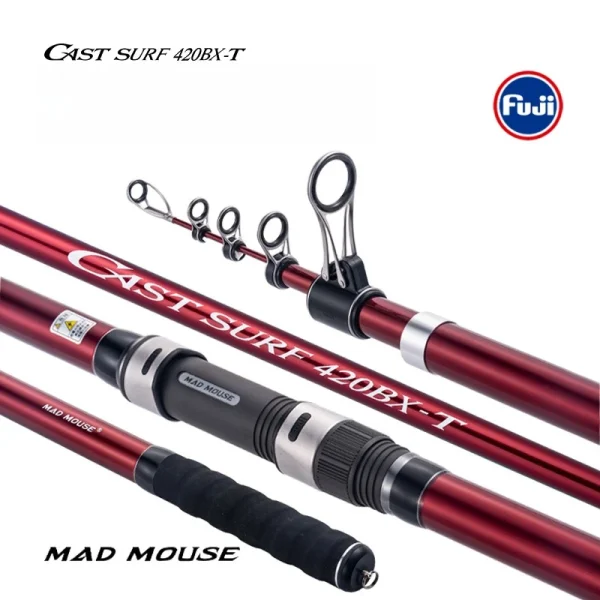 surf fishing rod 4.2m carbon ultra hard sea fishing long throw rod fuji guide ring fuji reel seat sandy beach throwing rod