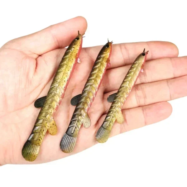 floating loach soft bait 5g swing wobbler fishbone joint loach soft fishing lures crankbait for metal head jig perch mandarin
